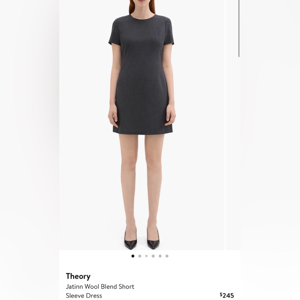 Theory black Jatinn wool crepe dress